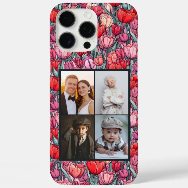 16 Pro Max Funda para iPhone con foto personalizable de tulip (Reverso )