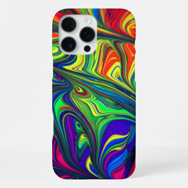 16 Pro Max Funda para iPhone con hermosa ilustración abstract (Reverso )