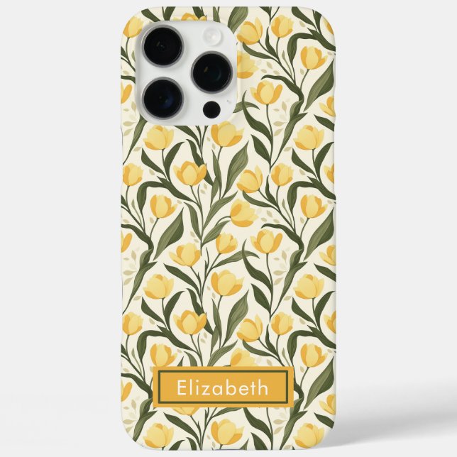 16 Pro Max Funda para iPhone con nombre de Tulip personalizab (Reverso )