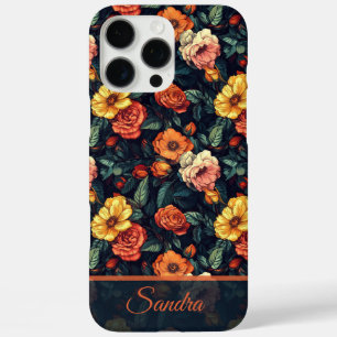 16 Pro Max Funda para iPhone con nombre personalizado Rose pa