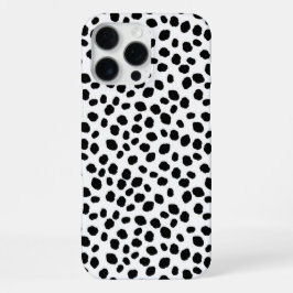 16 Pro Max Funda para IPhone con patrón de manchas en blanco