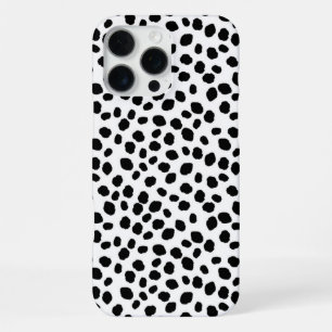 16 Pro Max Funda para IPhone con patrón de manchas en blanco