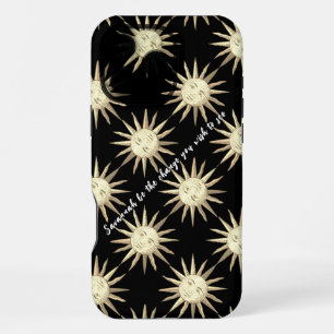 16 Pro Max Funda para Iphone con patrón de sol vintage