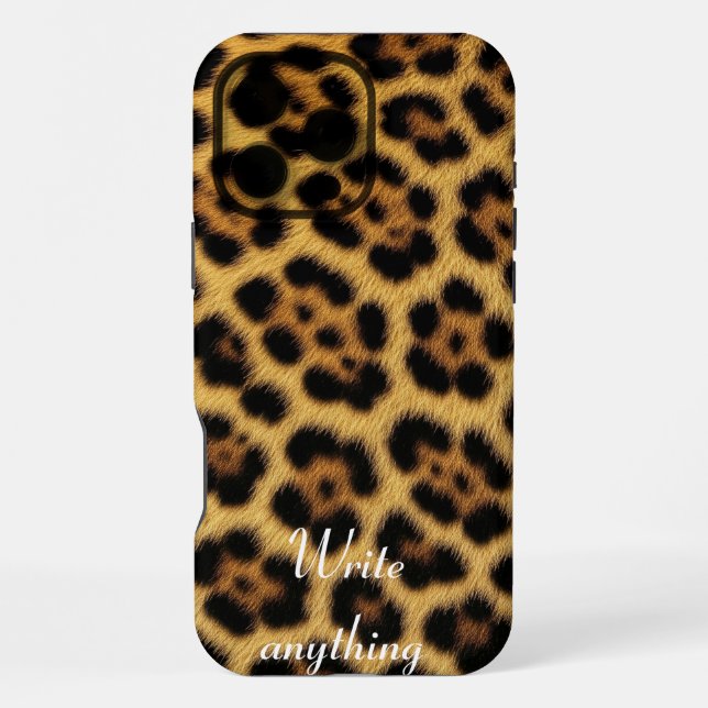 16 Pro Max Funda para iPhone de estampado de tigre falso marr (Reverso )