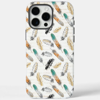 16 Pro Max Funda para iPhone de pluma de nativo americano