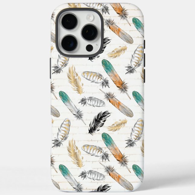 16 Pro Max Funda para iPhone de pluma de nativo americano (Reverso)