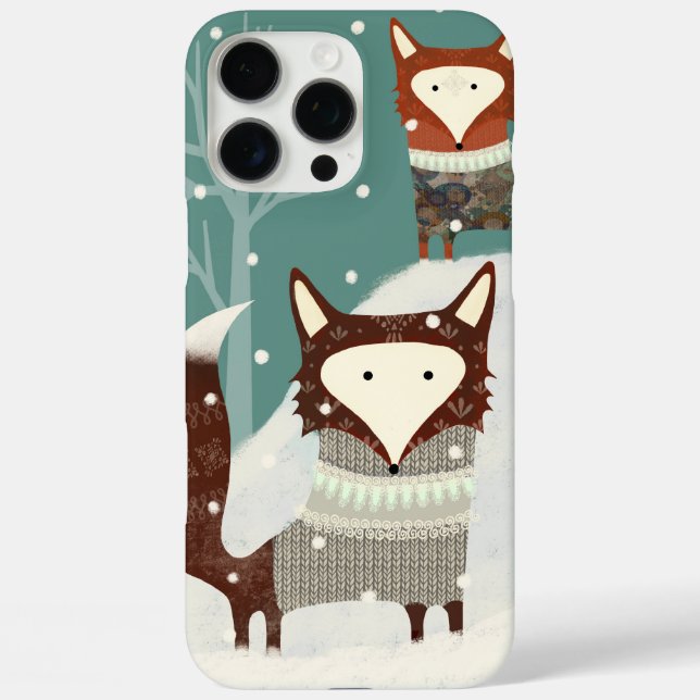16 Pro Max Funda para iPhone de Zorros Lindos (Reverso )
