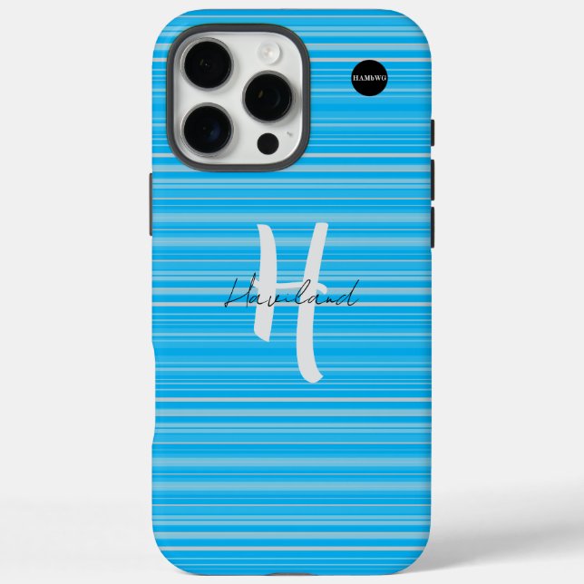 16 Pro Max Funda para iPhone / iPad Azul HAMbyWG (Reverso)