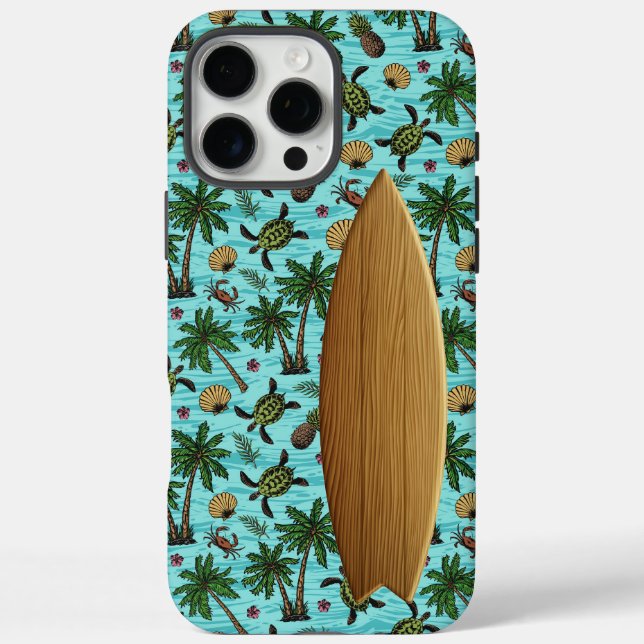 16 Pro Max Funda para iPhone / iPad Blue Surfer (Reverso)