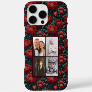 16 Pro Max Funda para iPhone personalizable con peonías lujos