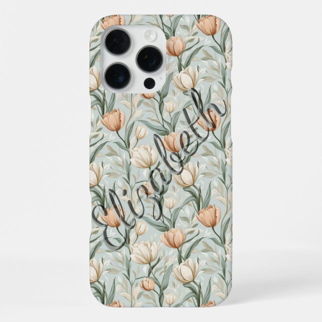 16 Pro Max Funda para iPhone personalizable Tulipán Clásico (Reverso )