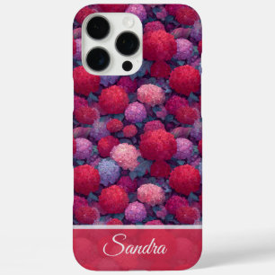 16 Pro Max Funda para iPhone personalizada con hortensias flo