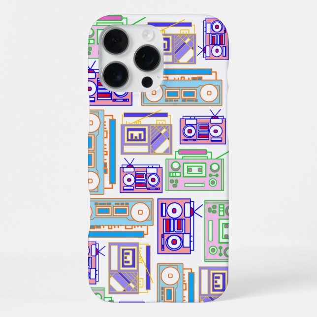 16 Pro Max Funda para iPhone Pop Art Boom Box (Reverso )