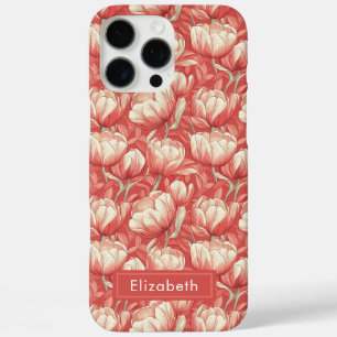 16 Pro Max Funda personalizada para iPhone clásica de tulipán