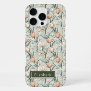 16 Pro Max Funda personalizada para iPhone clásica de tulipán