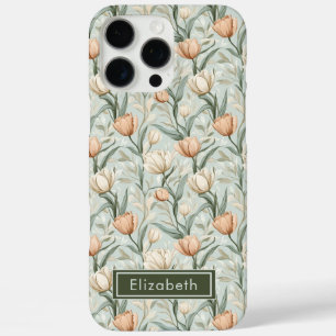16 Pro Max Funda personalizada para iPhone clásica de tulipán