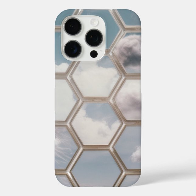 16 Pro Patrón Hexagon de Cloud Dreamy - Funda para iPhone (Reverso )