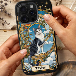 16 Pro Tarjeta Tarot Cat Funda personalizada para iPhone 
