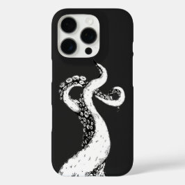 16 Pro tentáculos de pulpo en funda de iPhone negra