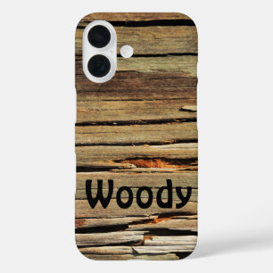 16 Su Personalizado Rustic Wood Funda para iPhone 6/6