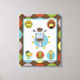 16x20 Canvas Art Nursery Impresión Jungle Tales Sa