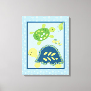 16x20 Canvas Art Nursery Impresión Turtle Reef Oce