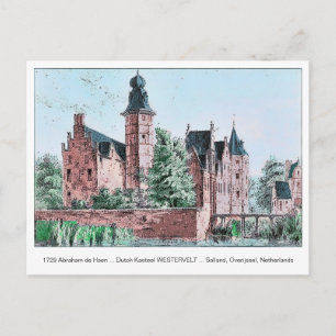 1729 A. de Haen holandés Kasteel WESTERVELT Postal