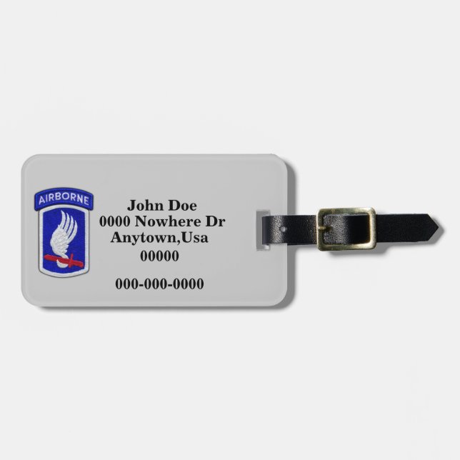 173.ª etiqueta de equipaje de la brigada aérea ABN (Frente Horizontal)