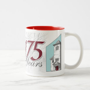 175a taza de café de lujo del aniversario