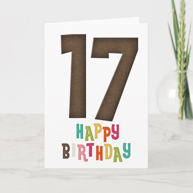 17.ª tarjeta de cumpleaños feliz 3 (Anverso)