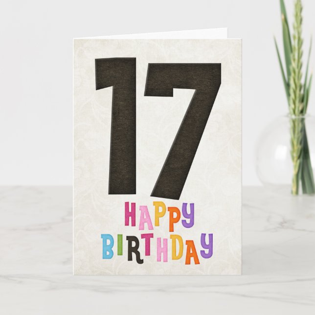 17.ª Tarjeta de cumpleaños feliz diseño 2 (Anverso)