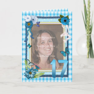 17.ª tarjeta de foto para un cumpleaños