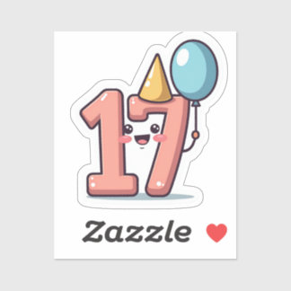 17.º Pegatina de cumpleaños