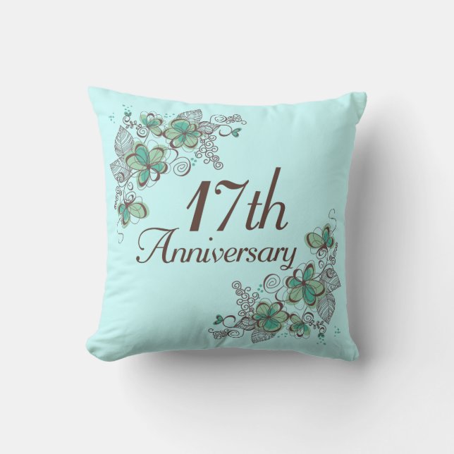 17mo Cojín decorativo del regalo del aniversario (Anverso)