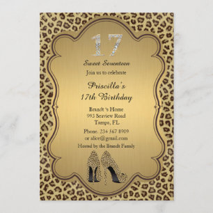 17mo Invitación del cumpleaños, diamantes de los