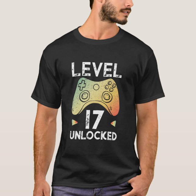 17mo Nivel 17 de la camisa del videojugador del (Anverso)