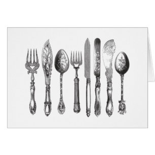 1800s blancos del cuchillo de la cuchara de la