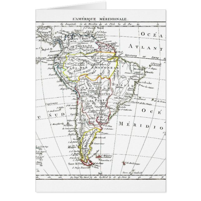 1806 mapa - L'Amérique Méridionale (Frente)