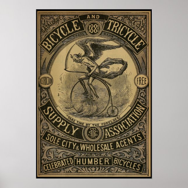 1881 Poster de Arte Ad Art de la Revista de Bicicl (Frente)