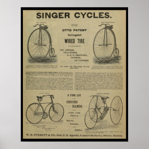 1887 Poster de Arte Ad Art de la Revista de Bicicl