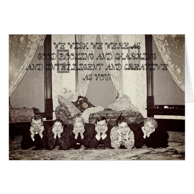 1890 FOTO ANTIGUA DE LOS CUMPLIDOS DIVERTIDOS (Anverso (Horizontal))