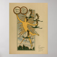 1899 Poster de Arte y Revista de Neumáticos para B