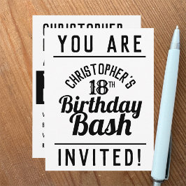 18.ª invitación a la fiesta de cumpleaños