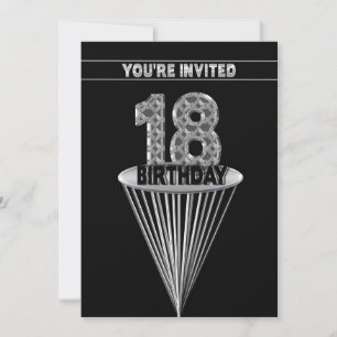 18.ª invitación a la fiesta de cumpleaños - Plata 