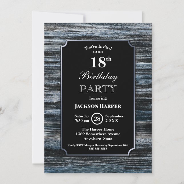 18.ª Invitación a la Fiesta de la Madera de Cumple (Anverso)
