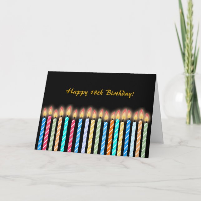 18.ª Personalizar de tarjetas de velas de cumpleañ (Anverso)