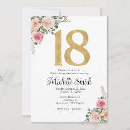 18.ª plantilla de invitación por cumpleaños