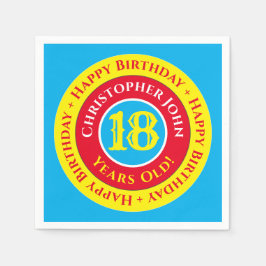 18.ª servilleta de papel de cumpleaños