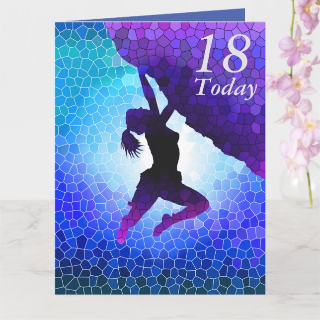 18.ª tarjeta de arte de colusión de cumpleaños (Orquídea)