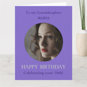 18.ª Tarjeta de Cumpleaños Abuela GRARGE Púrpura